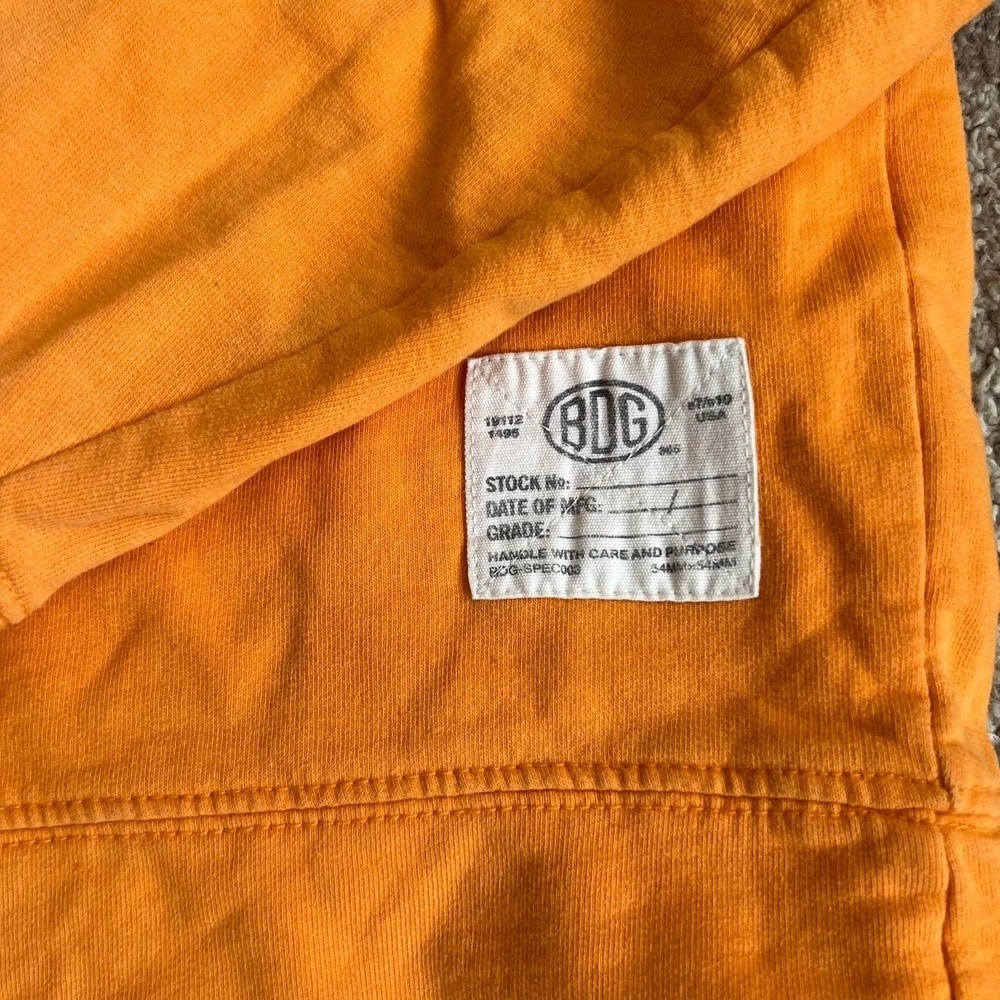 BDG Urban Outfitters Indie skater tangerine Orange half zip sweater Men's Medium - Picture 2 of 8